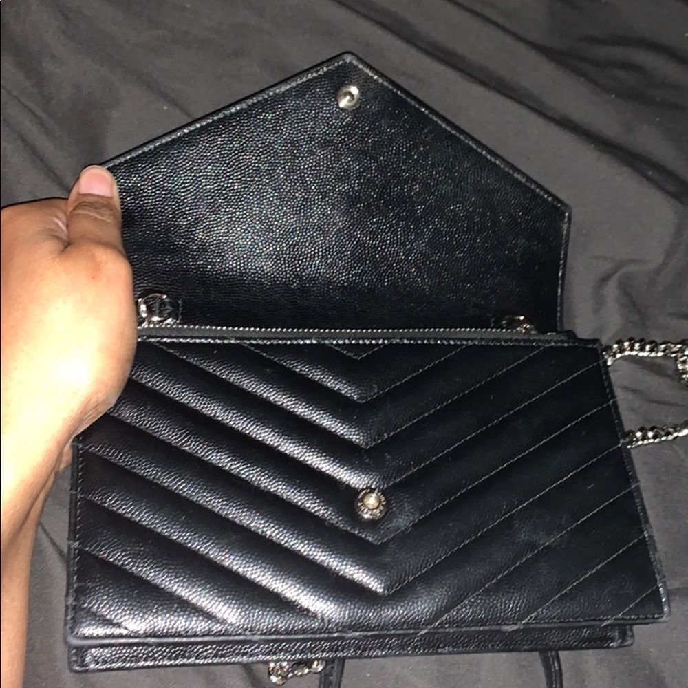 Saint Laurent Black Monogramme Chain Wallet Bag - Picture 3 of 13